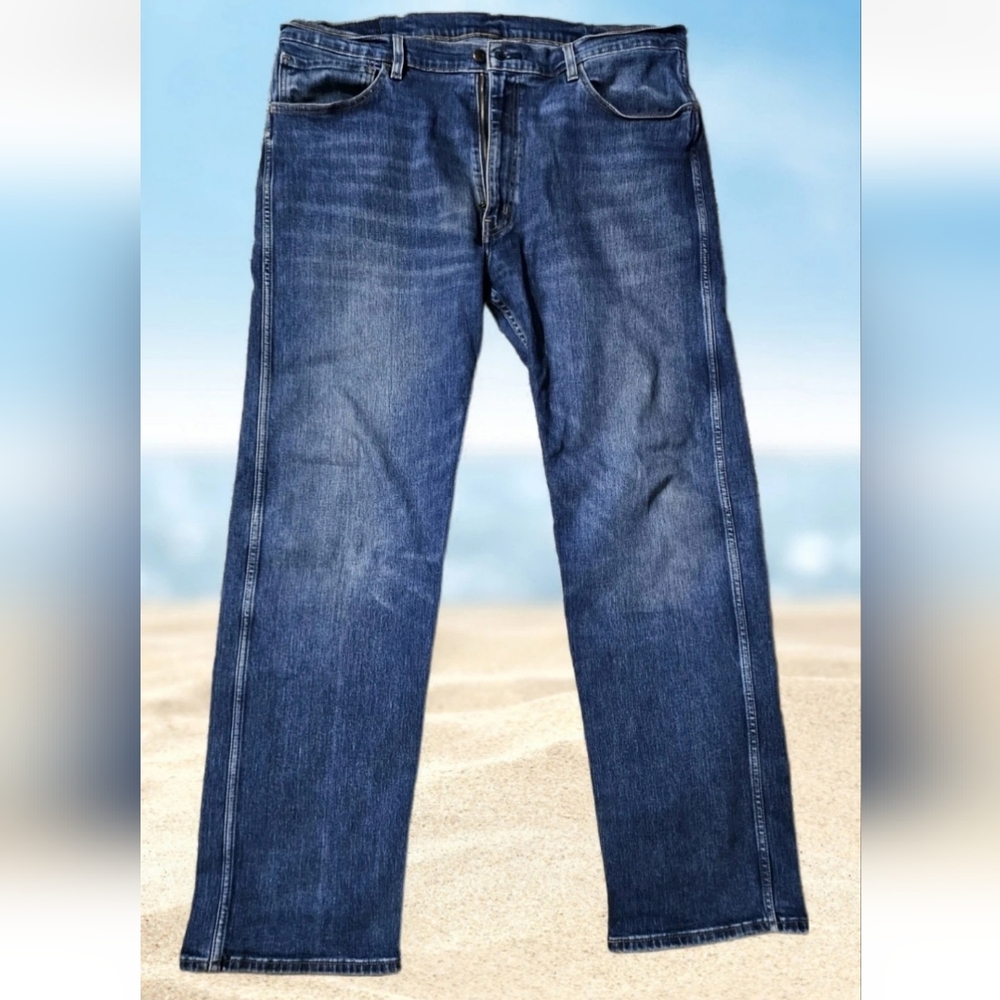 Levis 505 Jeans Vintage Y2K Mens 40x32 Blue Straight Red Tab Grunge